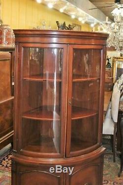 American Antique Drexel Mahogany Display Corner Cabinet