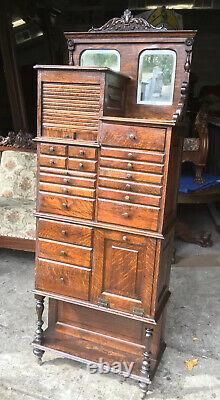 American Cabinet Co. Oak Dental Cabinet