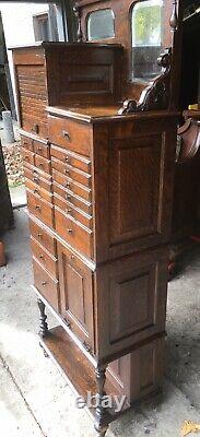 American Cabinet Co. Oak Dental Cabinet