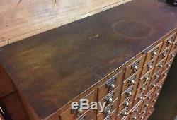 Antique 1/4-sawn oak LIBRARY BUREAU SOLE MAKER 60 drawer Card catalog cabinet