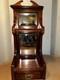 Antique 10x24 Wooden Shaving Stand, Beveled Mirrors, 2 Shelves Withdrawer