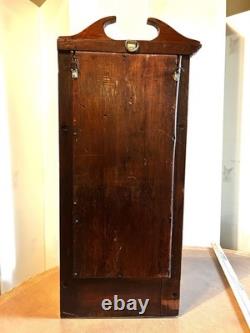 Antique 10x24 Wooden Shaving Stand, Beveled Mirrors, 2 Shelves withDrawer