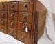 Antique 12 Drawer Tiger Oak Dovetail Case Table Top Library Card Catalog