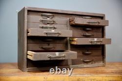 Antique 15 Drawer Wood Apothecary Cabinet Vintage Tool Box typeset watchmaker Antique 15 Drawer Wood Apothecary Cabinet Vintage Tool Box typeset watchmaker