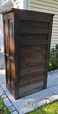 Antique 16 Drawer Oak Industrial Cabinet RESTORED