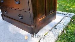 Antique 16 Drawer Oak Industrial Cabinet RESTORED