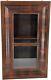 Antique 1800's Flame Mahogany Wall Curio/knickknack Cupboard Cabinet