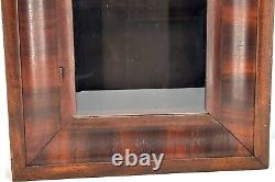 Antique 1800's Flame Mahogany Wall Curio/Knickknack Cupboard Cabinet