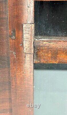 Antique 1800's Flame Mahogany Wall Curio/Knickknack Cupboard Cabinet