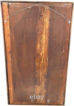 Antique 1800's Flame Mahogany Wall Curio/Knickknack Cupboard Cabinet