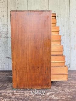 Antique 1880s 19th-Century Utilitarian Handmade Chest 7 Drawers Watchmaker