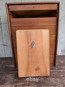 Antique 1880s 19th-Century Utilitarian Handmade Chest 7 Drawers Watchmaker