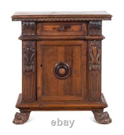 Antique 18th Century Baroque Carved Walnut Cabinet