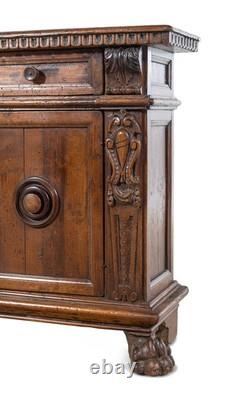 Antique 18th Century Baroque Carved Walnut Cabinet
