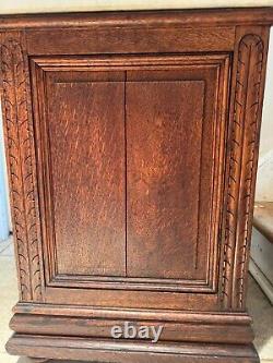 Antique 18th century French Black Forest carved Lion marble top cabinets