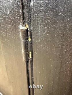 Antique 18th century hanging primitive corner cupboard blind door 1770