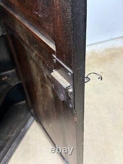 Antique 18th century hanging primitive corner cupboard blind door 1770