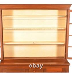 Antique 18th cherry chippendale step back pa dutch cupboard 1780 pa country