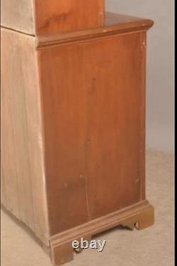 Antique 18th cherry chippendale step back pa dutch cupboard 1780 pa country