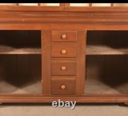 Antique 18th cherry chippendale step back pa dutch cupboard 1780 pa country