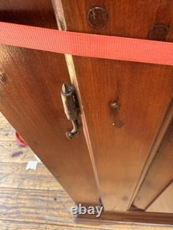 Antique 18th cherry chippendale step back pa dutch cupboard 1780 pa country