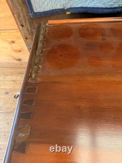 Antique 18th cherry chippendale step back pa dutch cupboard 1780 pa country