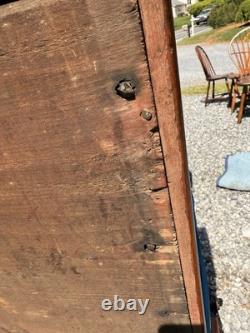 Antique 18th cherry chippendale step back pa dutch cupboard 1780 pa country