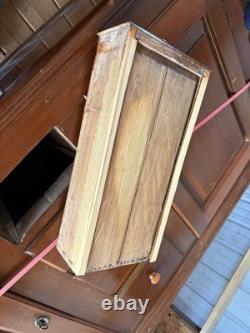 Antique 18th cherry chippendale step back pa dutch cupboard 1780 pa country