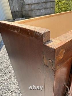 Antique 18th cherry chippendale step back pa dutch cupboard 1780 pa country