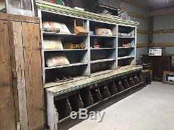 Antique 1900's Country General Store Wall Cabinet Counter Cupboard Bins PATINA