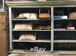 Antique 1900's Country General Store Wall Cabinet Counter Cupboard Bins PATINA