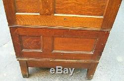 Antique 1914 Yawman & Erbe Quartersawn Tiger Oak Stacking Flat File Map Cabinet