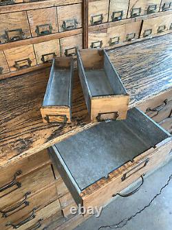 Antique 192 Drawer Oak Apothecary General Store Cabinet Stackable 4 Sections