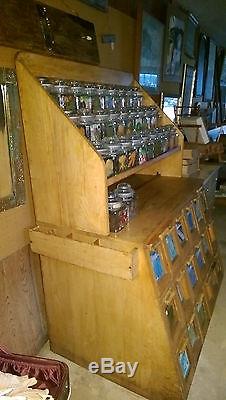 Antique 1920's Country Store Seed Cabinet Counter Cupboard