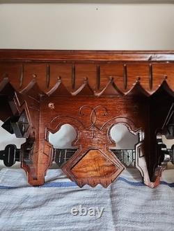 Antique 1920s Eastlake Arts And Crafts Shelf 16×7×7 Very Rustic NICE