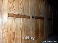 Antique 1920s Stripped Pine Step Back Cabinet