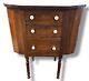 Antique 1930s Martha Washington Style Walnut Sewing Cabinet Vintage