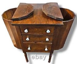 Antique 1930s Martha Washington Style Walnut Sewing Cabinet Vintage