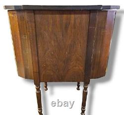 Antique 1930s Martha Washington Style Walnut Sewing Cabinet Vintage