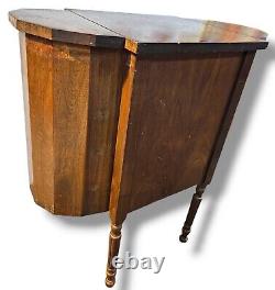 Antique 1930s Martha Washington Style Walnut Sewing Cabinet Vintage