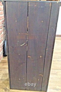 Antique 1930s SALESMAN SAMPLE Mahogany Wood Child's CHINA CABINET HUTCH CUPBOARD