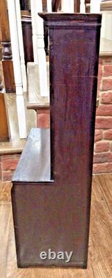 Antique 1930s SALESMAN SAMPLE Mahogany Wood Child's CHINA CABINET HUTCH CUPBOARD