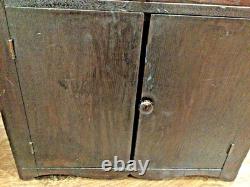 Antique 1930s SALESMAN SAMPLE Mahogany Wood Child's CHINA CABINET HUTCH CUPBOARD