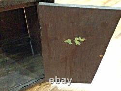 Antique 1930s SALESMAN SAMPLE Mahogany Wood Child's CHINA CABINET HUTCH CUPBOARD