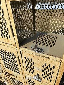 Antique 1966 Industrial Cubby Lockers Vintage School Gym DeBourgh Storage Bins