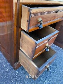 Antique 19th Century American Oak Wash Stand Commode Nightstand Chest Cabinet