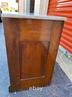 Antique 19th Century American Oak Wash Stand Commode Nightstand Chest Cabinet