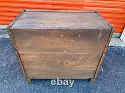 Antique 19th Century American Oak Wash Stand Commode Nightstand Chest Cabinet