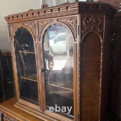 Antique 19th Century French Carved Wood Hutch