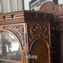 Antique 19th Century French Carved Wood Hutch